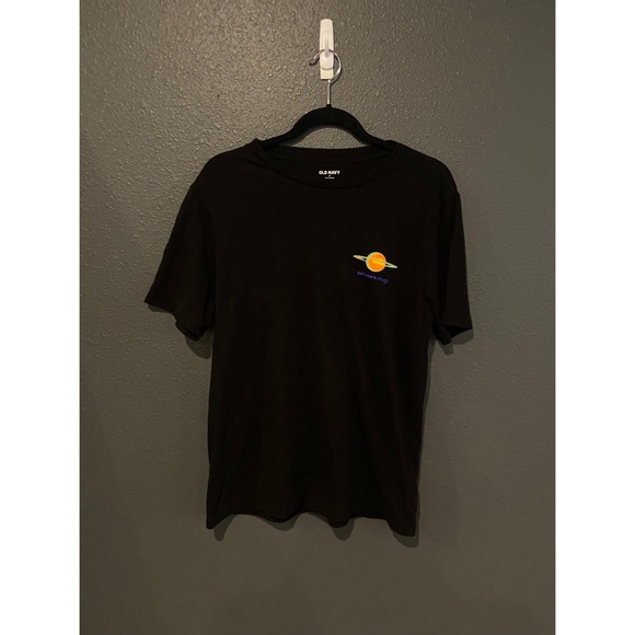 Old Navy Black Tee with Planet Graphic - Picture 1 of 4